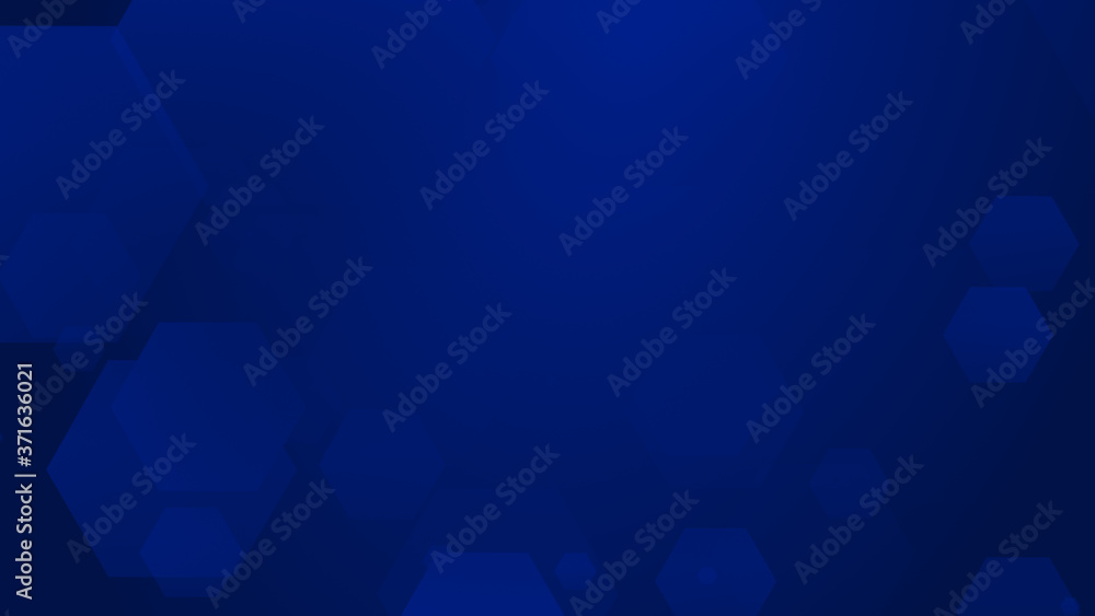 Obraz premium Abstract hexagon geometric blue pattern technology medical and science dark background.