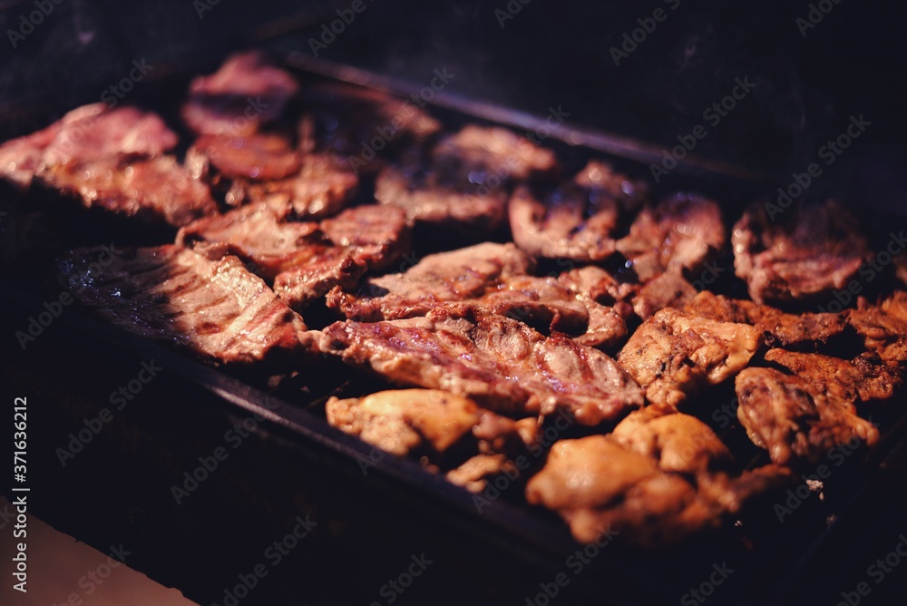 grilled meat cooked and smoked grilled meat cooked and smoked
