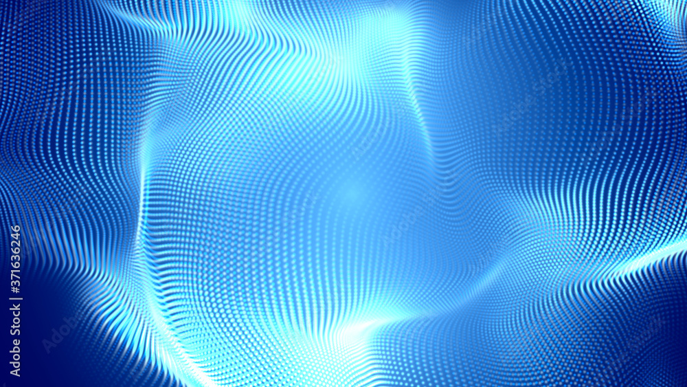 Dot white blue wave light screen gradient texture background. Abstract technology big data digital background. 3d rendering. Dot white blue wave light screen gradient texture background. Abstract technology big data digital background. 3d rendering.