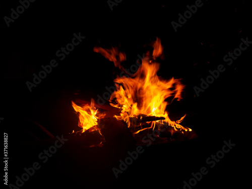 fire in the fireplace © rodolfo