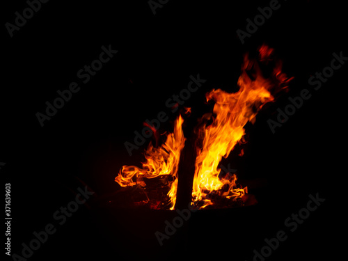 fire on a black background © rodolfo