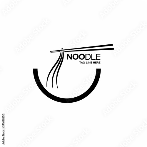 Noodles logo icon and noodle restaurant  - vector illustration