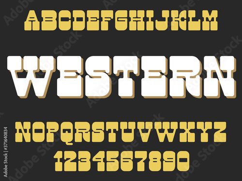 Vintage decorative font Western design