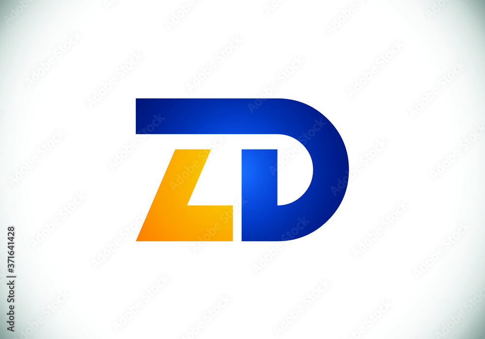 Initial Monogram Letter Z D Logo Design Vector Template. Graphic Alphabet Symbol for Corporate Business Identity Initial Monogram Letter Z D Logo Design Vector Template. Graphic Alphabet Symbol for Corporate Business Identity
