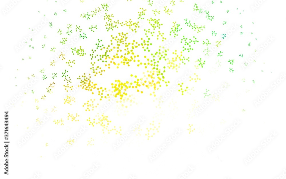 Light Green, Yellow vector background with forms of artificial intelligence.