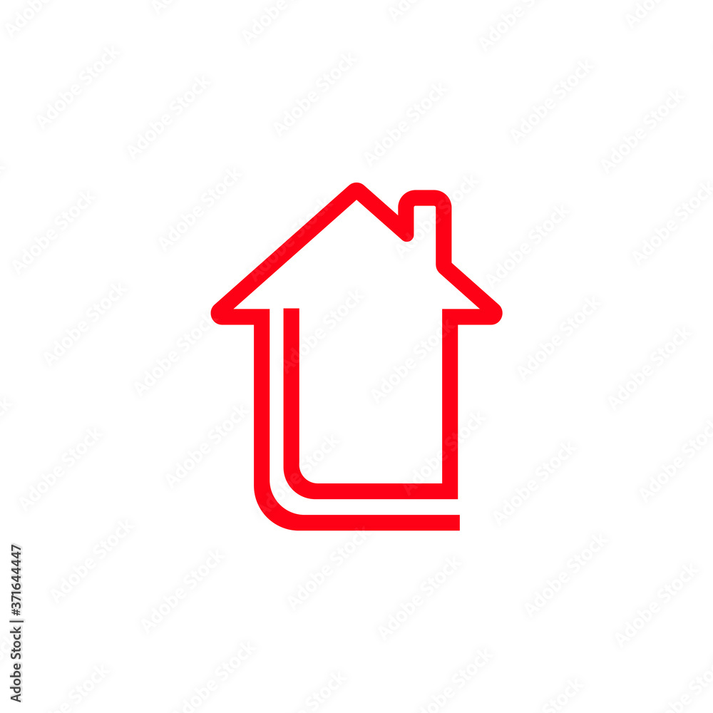 Abstract vector home logo. Real estate icon. Stock illustration. Abstract vector home logo. Real estate icon. Stock illustration.