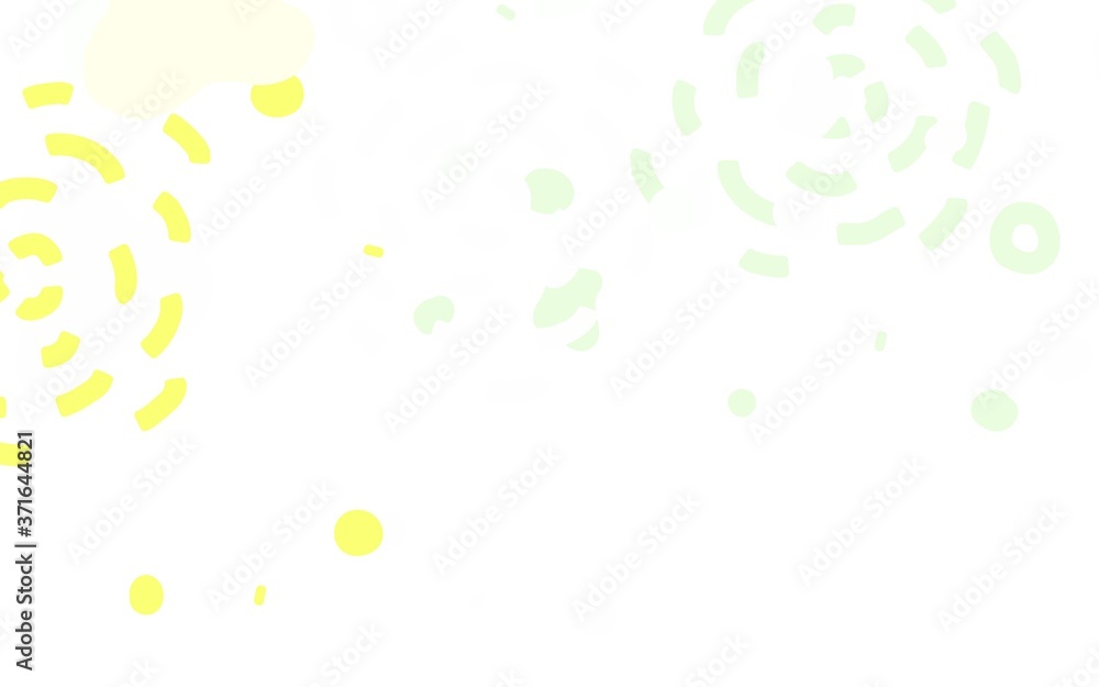 Light Green, Red vector background with abstract shapes.