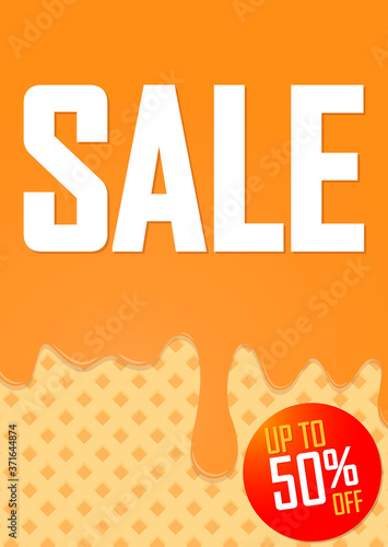 Summer Sale up to 50% off, poster design template, season best offer, discount banner, vector illustration