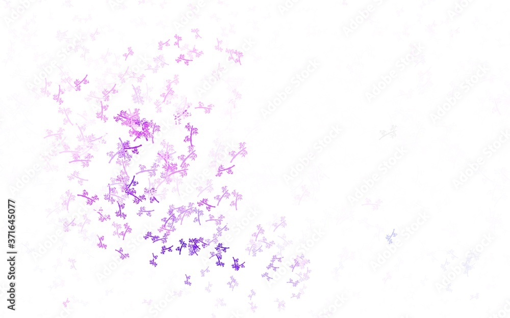 Light Purple vector doodle texture with branches.