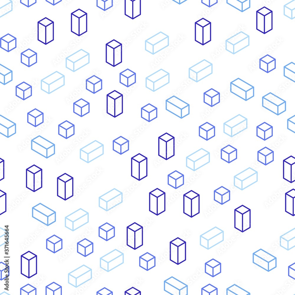Light Pink, Blue vector seamless, isometric background with rectangles. Glitter abstract illustration with rectangular shapes. Texture for window blinds, curtains. Light Pink, Blue vector seamless, isometric background with rectangles. Glitter abstract illustration with rectangular shapes. Texture for window blinds, curtains.