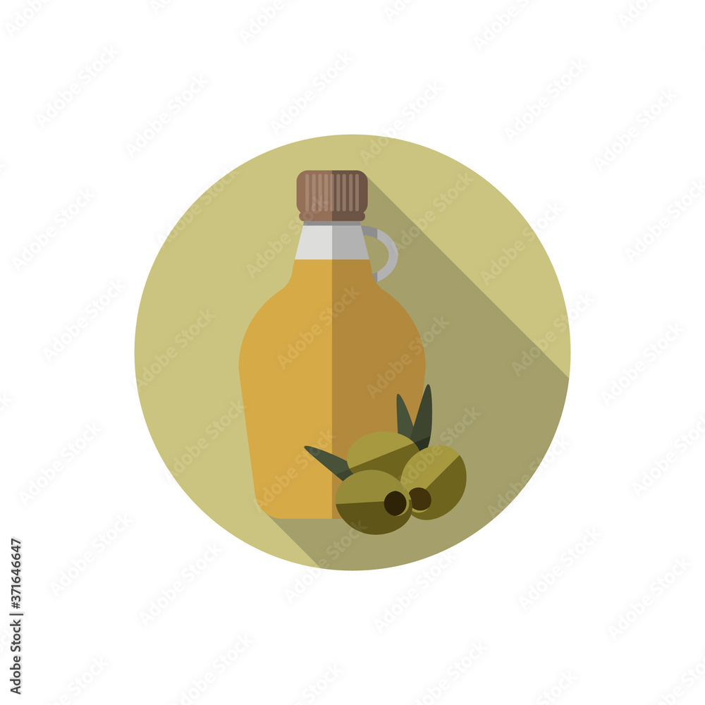 Flat design bottle of olive oil Flat design bottle of olive oil
