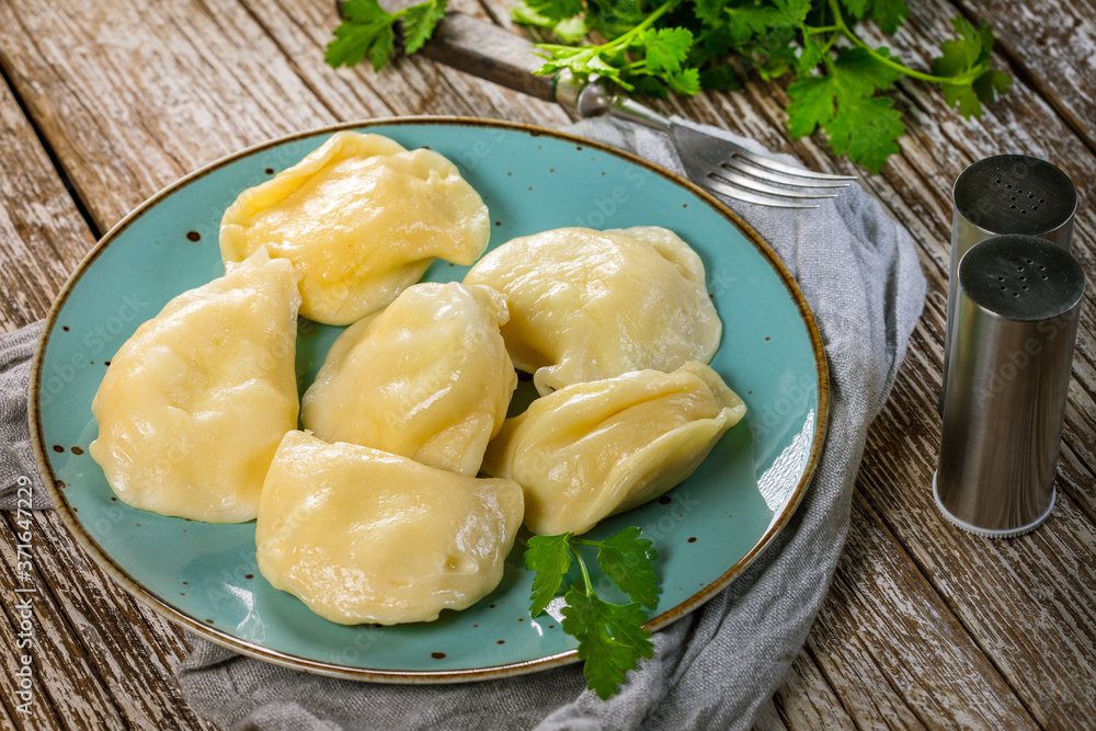 Hand-made dumplings.