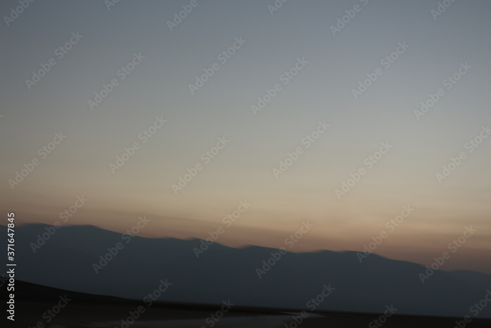 Obraz premium Dante's view, lookout over Badwater basin Death Valley at sunrise in summer