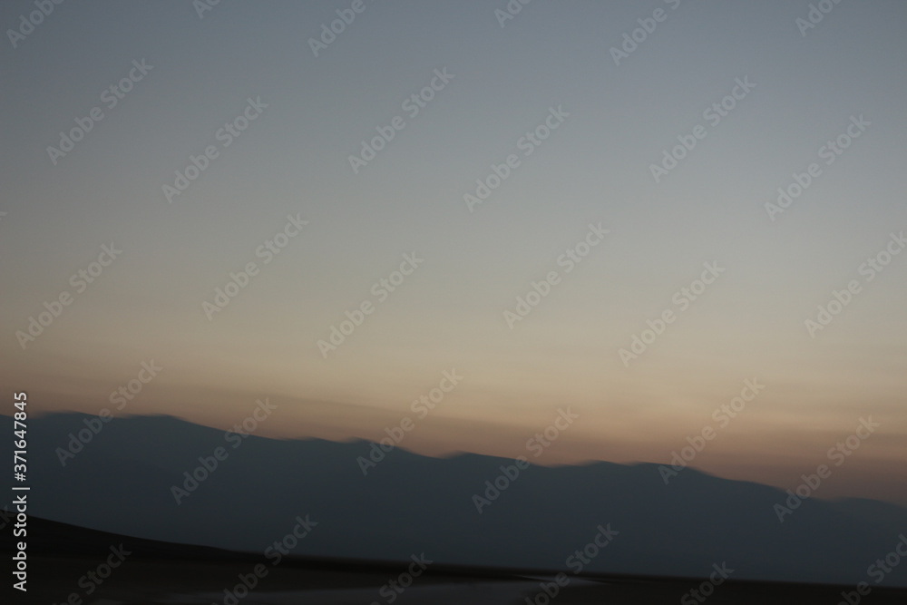 Dante's view, lookout over Badwater basin Death Valley at sunrise in summer