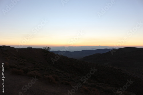 Dante s view  lookout over Badwater basin Death Valley at sunrise in summer