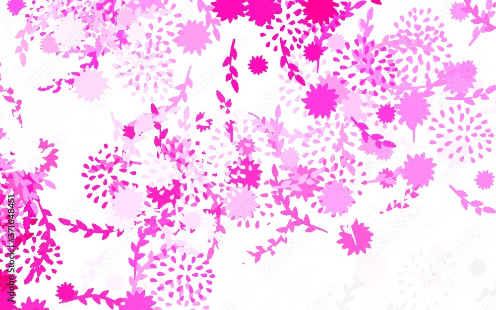 Light Pink, Yellow vector elegant background with flowers