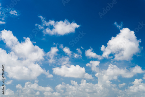 Beautiful clouds with the blue sky background