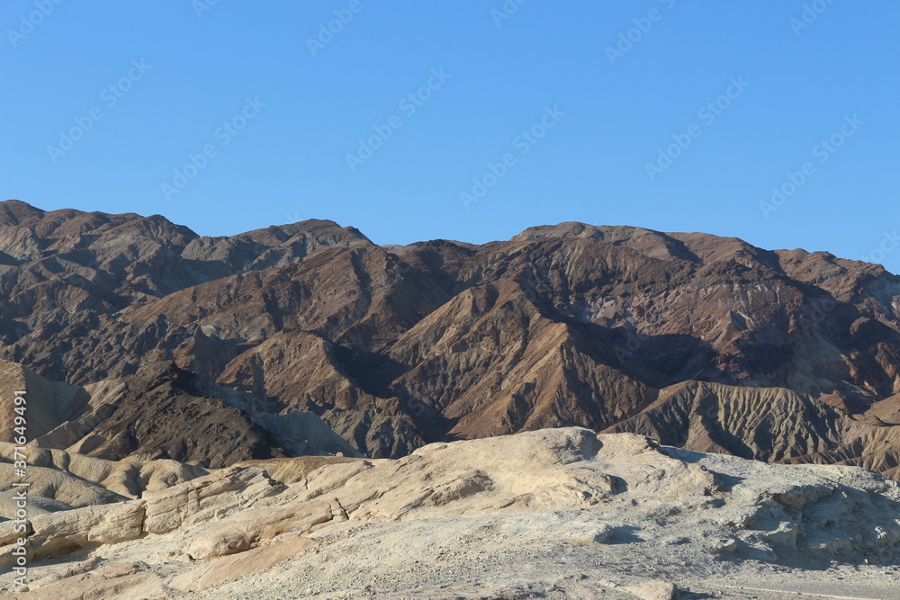 Zabriskie point Death Valley in summer
