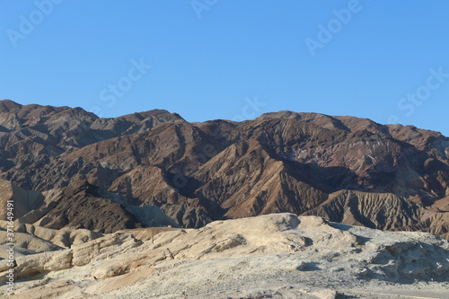 Zabriskie point Death Valley in summer