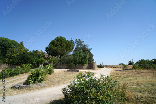 Arid landscape in Portugal's Alantejo photographed in summer photo