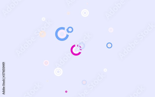 Light Blue, Red vector template with circles.
