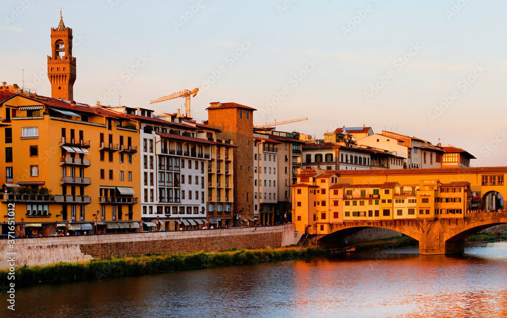 Ponte Vecchio over Arno River, Florence, Italy,Europe