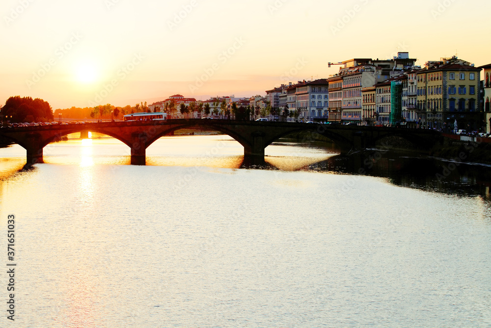 Arno river in Florence, Italy, Europe