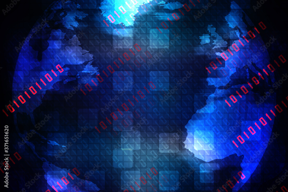 Obraz premium 2d illustration world map abstract background