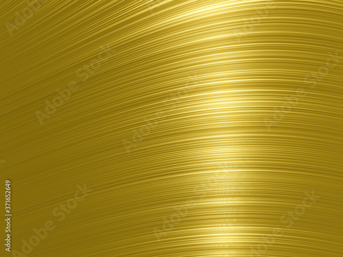 3D rendering abstract golden curve lines