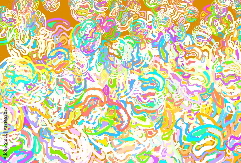 Fototapeta premium Light Multicolor vector pattern with random forms.