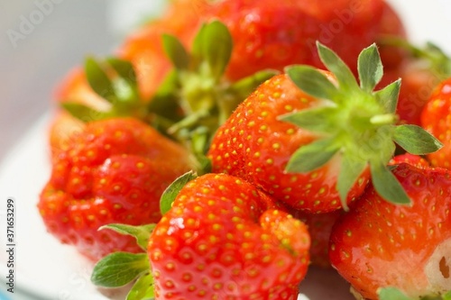 strawberries on a plate