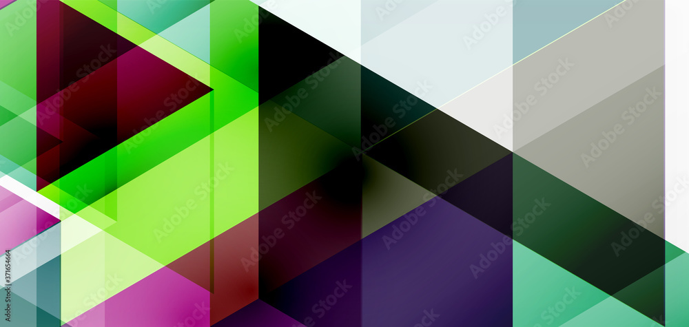 Geometric abstract background, mosaic triangle and hexagon shapes. Trendy abstract layout template for business or technology presentation, internet poster or web brochure cover, wallpaper Geometric abstract background, mosaic triangle and hexagon shapes. Trendy abstract layout template for business or technology presentation, internet poster or web brochure cover, wallpaper