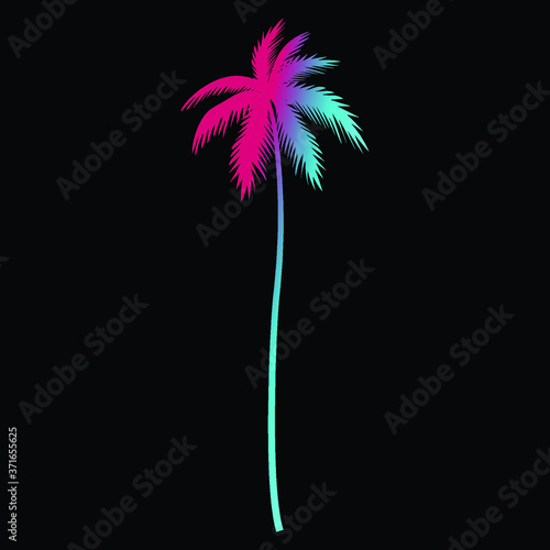 Mono line design, palm tree,holiday,summer,logo vector icon