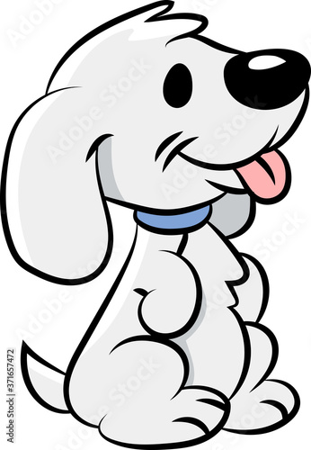 Cute cartoon dog vector illustration for children