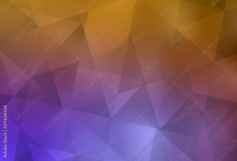 Light Pink, Yellow vector gradient triangles template. Light Pink, Yellow vector gradient triangles template.