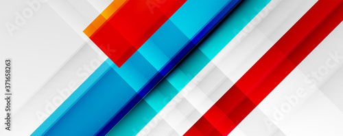 Geometric abstract backgrounds with shadow lines, modern forms, rectangles, squares and fluid gradients. Bright colorful stripes cool backdrops