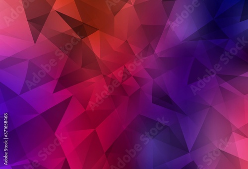 Dark Blue, Red vector abstract mosaic pattern.