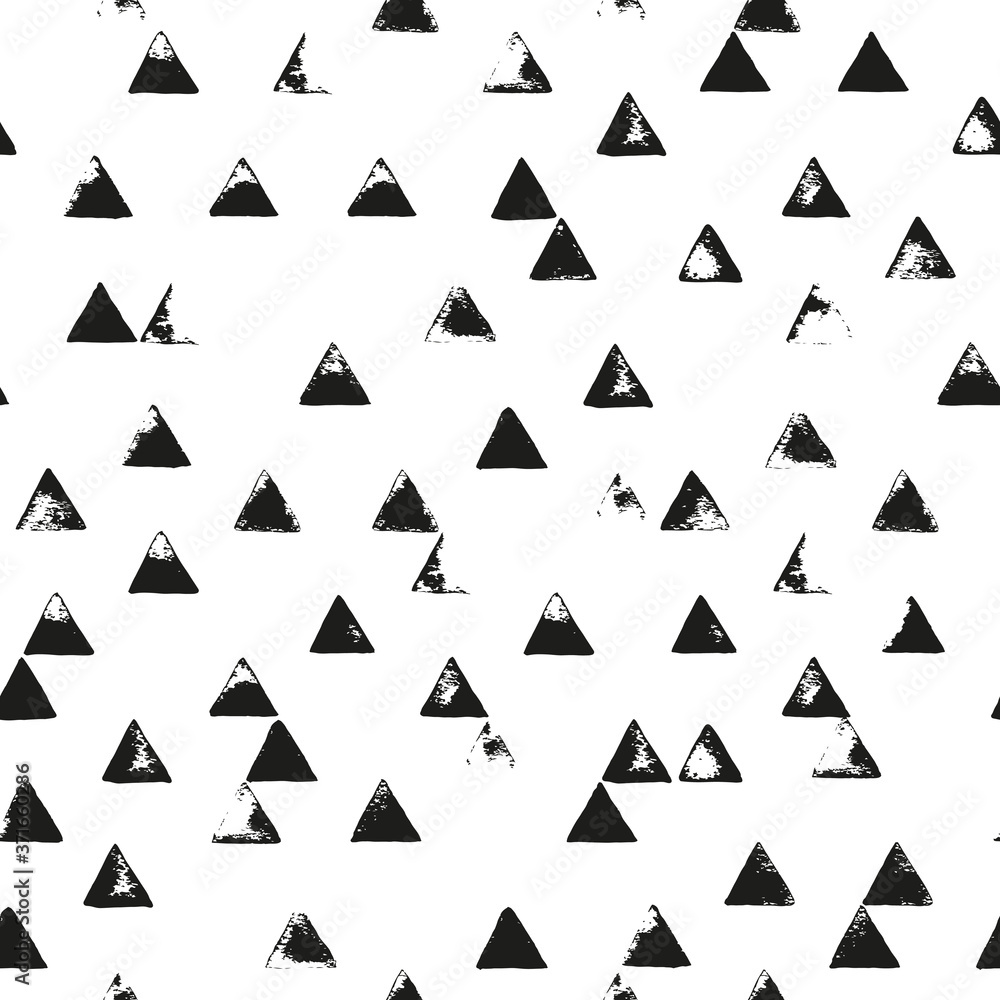 Seamless geometric pattern with grunge triangles Seamless geometric pattern with grunge triangles