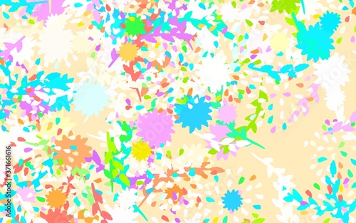 Light Multicolor vector abstract background with flowers  roses.