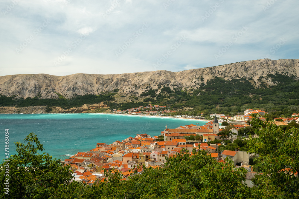 Baska Town landscape , Krk Island , Croatia