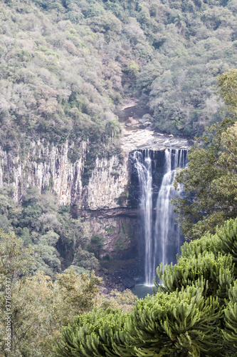 waterfall in the mountains