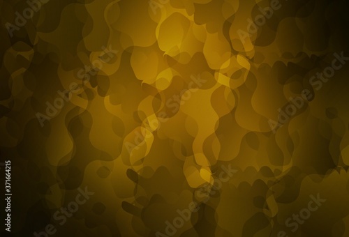 Dark Orange vector background with abstract shapes. © smaria2015
