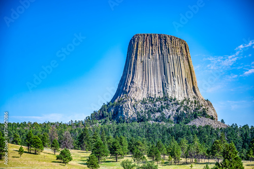HDR of Devil's Tower National Monument in Crook County Wyoming photo