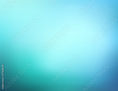Abstract teal blue gradient background. Blurred turquoise aqua water backdrop. Vector illustration for your graphic design, banner, summer or aqua poster