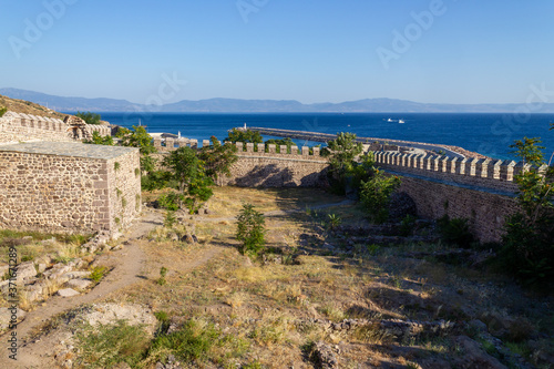 Babakale Castle and town center, Turkey and the western most point of continental Asia. Canakkale, Turkey