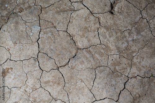 Dry cracked earth ground texture. No watering desert