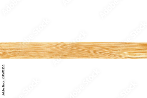 Blond hair in line shape on white background, isolated