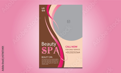 Spa beauty flyer template design