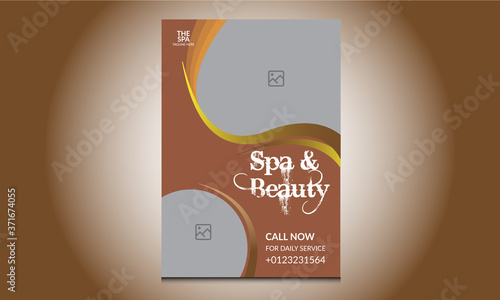 Spa and beauty flyer template design