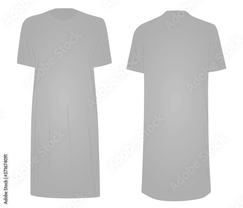 Grey women dress. vector illustration